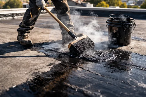 hot mop roof repair- angelos roofing