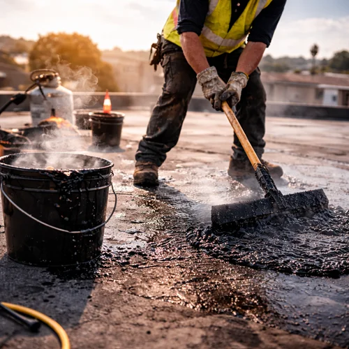 hot mop roof repair service